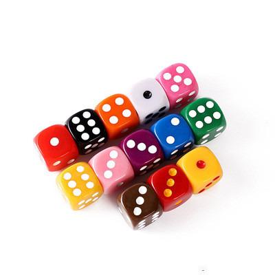 China Fashionable RM Custom Standard 6 Sized Plastic Playing Board Game 12/14/16 Mm Dice Pieces for sale