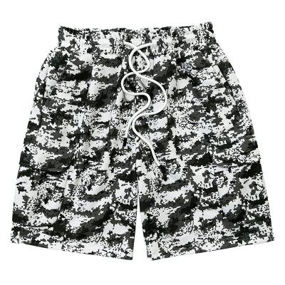 China Anti-wrinkle Black Camouflage Elastic Running Shorts Men's Sports Shorts Summer Quick Dry Casual Short Pants for sale