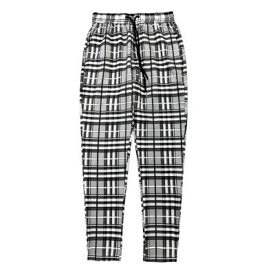 China Free Sample Anti-Wrinkle Mens Casual Trousers Plaid Drawstring Athletic Pants Running Long Jogger Sport Sweatpants for sale