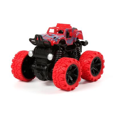 China Hot Sales Red Children's Toy Four-wheel Drive Vehicle Inertial Off-Road Stunt Ride Rolling 4WD Toy Car for sale