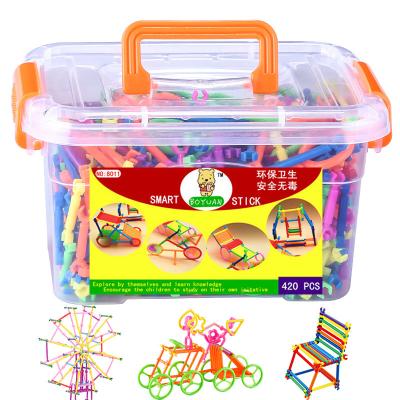 China Building Toy 2021 Kids Intelligence Toys Building Blocks 500pcs Plastic Creative Smart Stick Educational DIY for sale