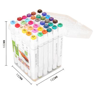 China Dual Headed Art Painting Kit Marker Pens Alcohol Based Stationery Set Drawing Supplies Watercolor Painting Tool 36 Colors for sale