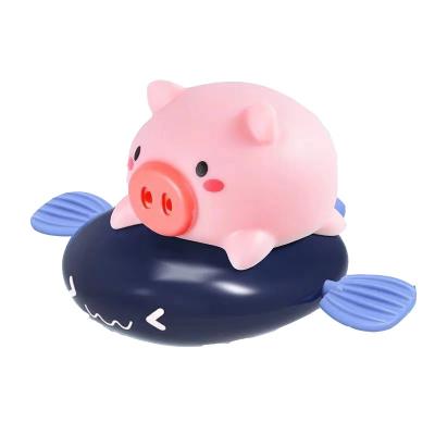 China Bath Toy New Dark Blue Baby Pig Summer Water Play Tub Infant Toddler Shower Children Floating Toys for sale