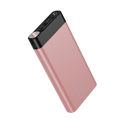 China Support Fast Portable Charger Charging Aluminum Alloy Digital Power Bank 12000mah for sale