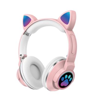 China Headband Car Ear Led Light Wireless Headphones Blue Tooth For Girls for sale