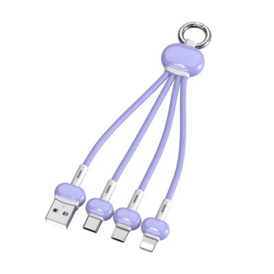 China Quick Charging Speed ​​2021 New Arrival Multi Charging Key Chain Quick Charging Cable 3 In 1 Charging Cables for sale