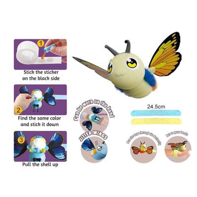 China Increase Capacity DIY Toys Kids Art Craft Kit DIY Plush Handy Educational Handmade Butterfly Slap Bracelet Carry Flaps Wings for sale