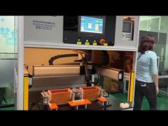 Single-side two-station lithium battery spot welding machine