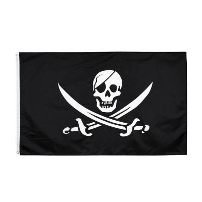 China OEM 1 PC Available Ready To Ship 3x5ft 90x150cm Jack Rackham Cross Bones Pirate Flag for sale