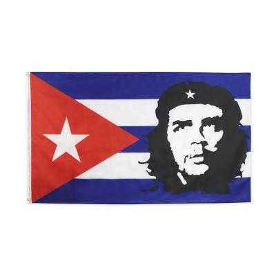 China OEM 1 PC Available Ready To Ship 3x5ft 90x150cm Cuba Revolution Hero E-I CHE Ernesto Guevara Flag for sale