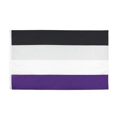 China OEM 1 PC Available Ready To Ship 3x5ft 90x150cm LGBTQIA Ace Asexual Community Nonsexuality Asexual Pride Flag for sale