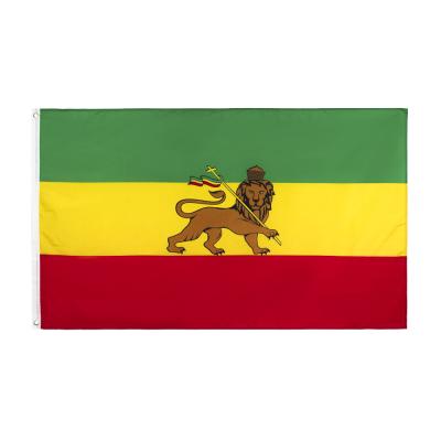 China Hanging 1 PC Available Ready To Ship 3x5ft 90x150cm Ethiopia Lion Of Judah Flag for sale