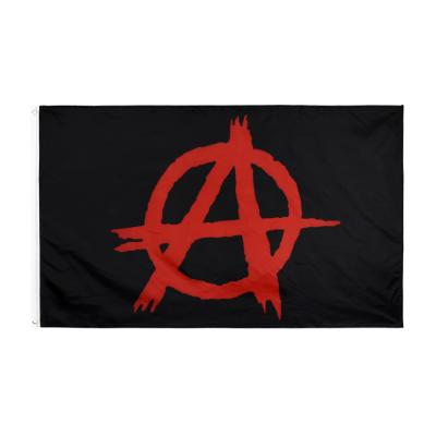 China OEM 1 PC Available Ready To Ship 3x5ft 90x150cm Punk Anarchist Anarchism Festival Anarchy Flag for sale