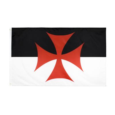 China OEM Available 1 PC Ready To Ship 3x5ft 90x150cm Roman Catholic Church Banner Knights Templar Flag for sale