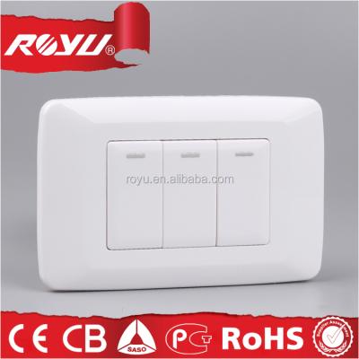 China 3 way switch, switch plate injection, LIDE S13K2-A 12v led lamp switch panel 120x70mm for sale