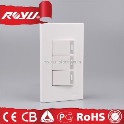 China Residential / General Purpose Wall Electrical Outlet , LIDE WD505 3 Strip Power Electrical Outlet for sale