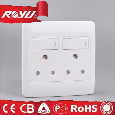 China cable socket switched socket outlet, south africa schuko socket, gsm 120*86 power socket for sale