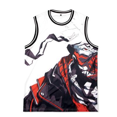 China Custom Graphic Summer Mens Anti-pilling Printing Blanks Polyester Tank Top for sale