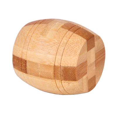 China Children Playing Popular Mini Bamboo Barrel Jigsaw Puzzle 4.5cm for sale