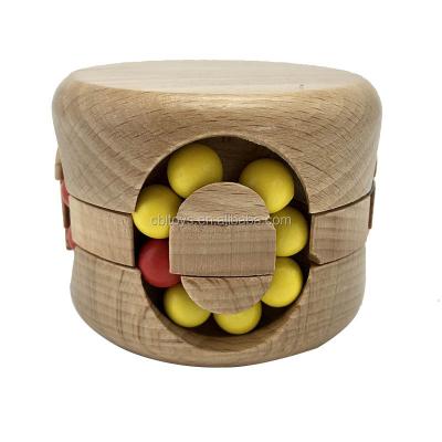 China Magic Cubes Wholesale Best Price 3D Wooden Puzzle Funny Toy Cube Q.I. With Beads CBL4007 for sale