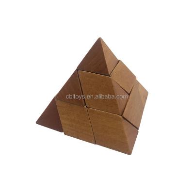 China High IQ Educational Wooden Puzzle 3d Puzzle Riddles Wooden Smart DIY Educational Toys Adults for sale