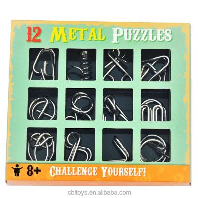 China Educational Toy Metal Puzzle Games Patience Various Game 12 Different Selection CBL5129 for sale