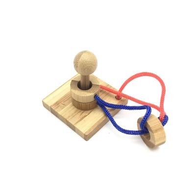 China Mini Bamboo Educational Toy Bead String Q.I. Puzzle Toys Adult Game for sale