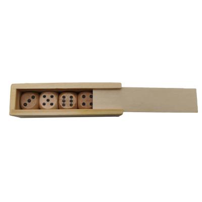 China Custom Wooden Wooden Dice Box Wooden Game Box With 5 Die Cuts for sale