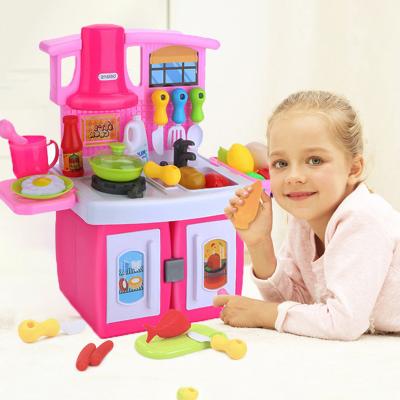 China Cute Non-Toxic Eco-Friendly Kitchen Accessories Toys Kids Picnic Kitchen Toy Girl Sets Play Foods Play Sink Pretend Kitchen Toys For Kids for sale