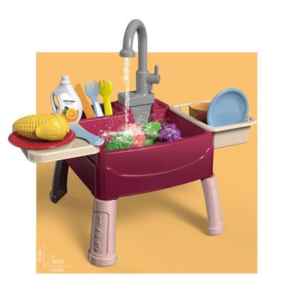 China Large Eco-Friendly Non-Toxic Electric Play Kitchen Sets Happy Toys Kitchen Toys Cooking Amazon Tender Pretend Educational Sink Kitchen Toys For Kids for sale