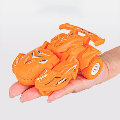 China Wholesale Eco-friendly Material Christmas Gift Inertial Dinosaur Transform Toy Car Fun Transforming Dinosaur Toys Car For Sale for sale