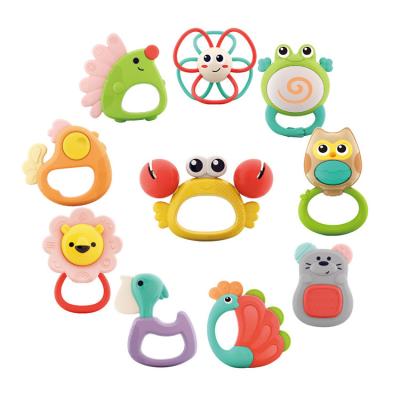 China Cute Baby Crab Hand Rattle Soft Newborn Baby Toys Eco-Friendly Rattles Toy Bed Bell Baby Rattle Teether Toy For Sale for sale