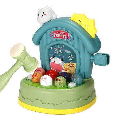 China Low Price Table Top Games Whac-a-mole Toy Electric Musical Activity Baby Hammer Interactive Hammer Board Toy For Kids for sale