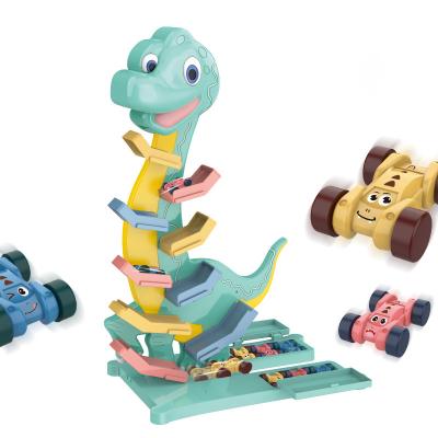 China New Design Interactive Parent-Children Educational Dinosaur Racing Track Toys Game Dinosaur Slide Slot Toy Kids Fun Sliding Track for Children for sale