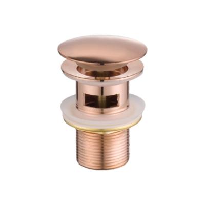 China Leiwo A-2002P Modern Pop Up Brass Pink Gold Plating Hand Sink Basin With Drain Drainer Filter Sink Basin Drains for sale