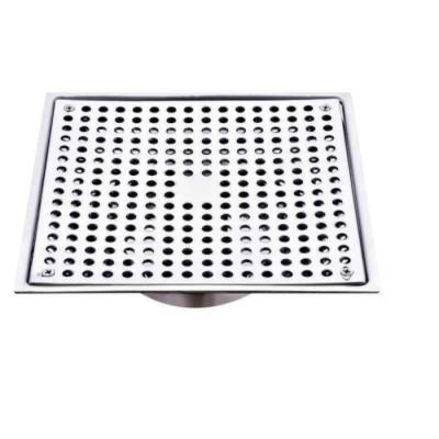 China Modern Square 8 Inch Many Holes Stainless Steel Shower Drainer Sink Floor Drain Quick Filter Strainer for sale