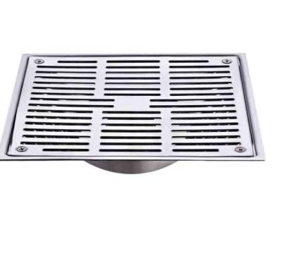 China Large Large Modern Leiwo Square Stainless Steel Shower Drain Floor Drain Quick Filter Strainer with Long Holes for sale