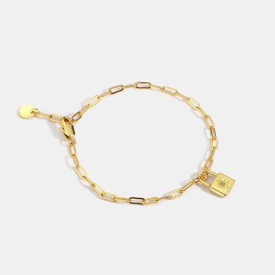 China Trendy Women's Head Lock Jewelry 18k Gold Plating Fashion Bracelet Personality Simplicity Factory Wholesale for sale