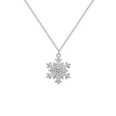 China Europe and America 18K snowflake series necklace copper plating rose gold necklace for women factory wholesale for sale