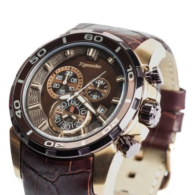 China TIMEBOX Chronograph TC565F 316L Stainless Steel Genuine Leather Strap With Japan Movement Wrist Watch For Men for sale