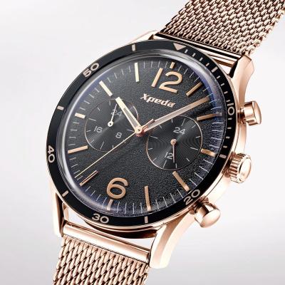 China TIMEBOX TC804C2 Multifunctional Day/Quartz Quartz Analog Date Stainless Steel With Fashion Luminous Wrist PVD Plating Hands Unisex Watch for sale