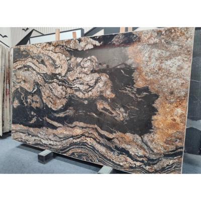 China Modern Cosmo Black Granite Slab, Titanium Granite, Black Granite With Gold Veins For Countertops for sale