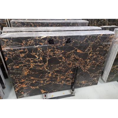 China Modern Athens Black And Gold Nero Portoro Marble Gold Prices Protoro Marble for sale