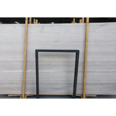 China Modern Chinese Natural White Vein Wood Grain Stone Marble Slabs for sale