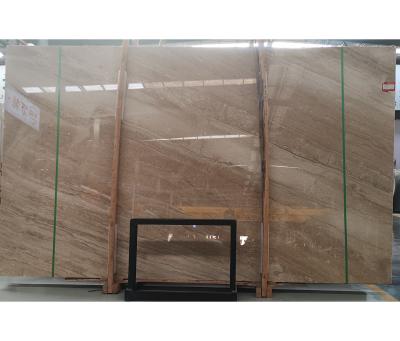 China Good Quality Modern Natural Beige Yellow Diano Marble Slab Marble Stone With Gold Brown Veins For Flooring Tiles for sale