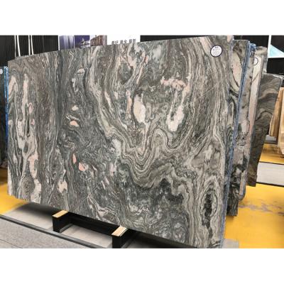 China shopping & Backsplash Gray Cloudy Wave Marble Slab, Book Match Flooring Exotic Marble Slabs, Home Building Projects Natural Stone Exotic Marble for sale