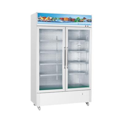 China Hotel Portable Double Door Electric Freezer For Drinking for sale