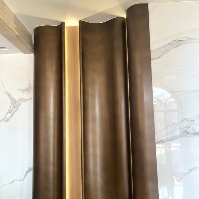 China Direct Manufacturer Modern Unique Shaped Arc Customized Decor Kitchen Stainless Steel Wall Panels for sale