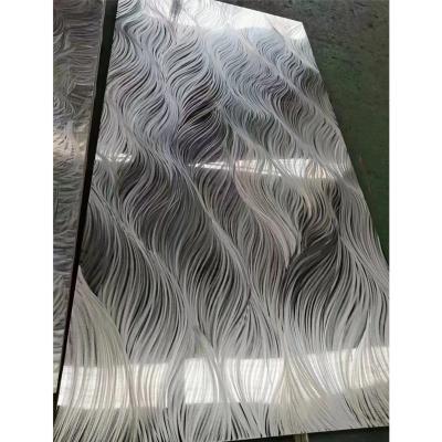 China Modern Popular Project Villa Guest Room Decorative Ripple Water Steel Panels New Decorative Panels for sale