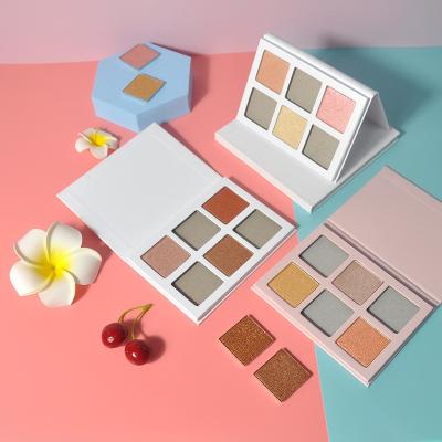 China Wholesale Sunscreen Vegan Shimmer Face Highlighter Palette Make Your Own Brand Highlighter Makeup for sale